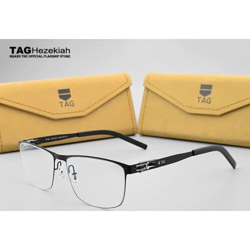 Stainless Steel glasses frame women 2019 TAG Brand Retro fashion eye glasses frames for men Myopia computer eyeglasses 8148 Nerd