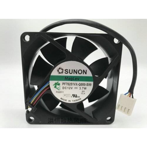 Original pf70251vx-q000-s99 7025 12V 3.7W 4-wire 70 * 25MM fan