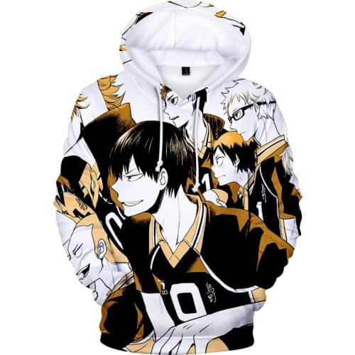 Popular 3D Anime Haikyuu!! Hoodies Sweatshirts Men Women Tops Autumn Hip Hop Haikyuu!! Kids Hoodie Casual Boys Girl Kids Clothes