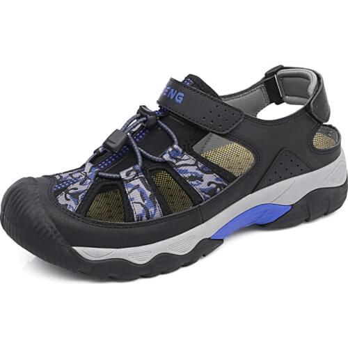 Outdoor Men Hiking Sandals Summer Shoes For Men Beach Male Shoes Anti-Slip Trekking Sandals Lightweigt Size 39-48