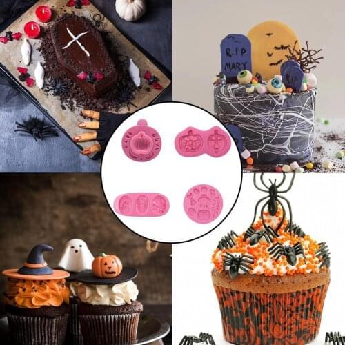 Halloween Silicone Mold Fondant Mold Fondant Baking Decoration Mold Jelly Mold Holiday Party Halloween Decoration