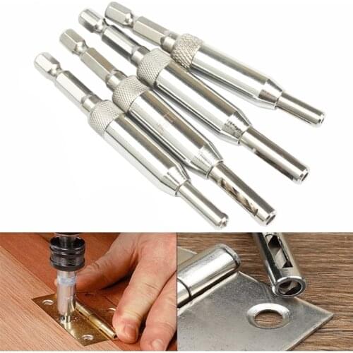 4pc/set Hinge drilling Boring Hole Wood Hole opener Puncher Carpenter Woodworking Tools Self Centering Positioning Drill