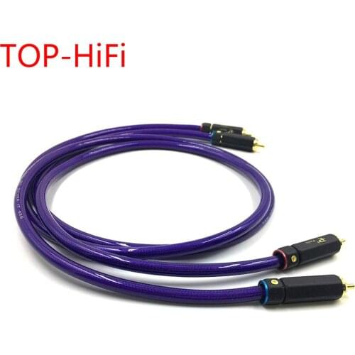 TOP-HiFi Pair BR-109 Gold Plated RCA Audio Cable 2x RCA Male to Male Interconnect Audio Cable with Van Den Hul MC SILVEB-IT 65
