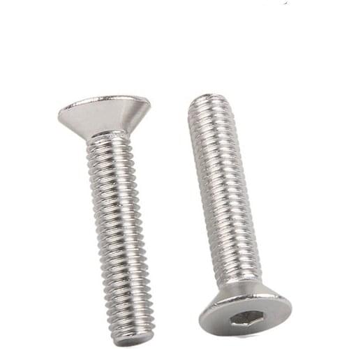 DIN7991 M8 16mm/20mm/25mm/30mm/35mm/40mm/45mm flat head countersunk 304 Stainless Steel Hex Socket Head Cap Screw Bolts