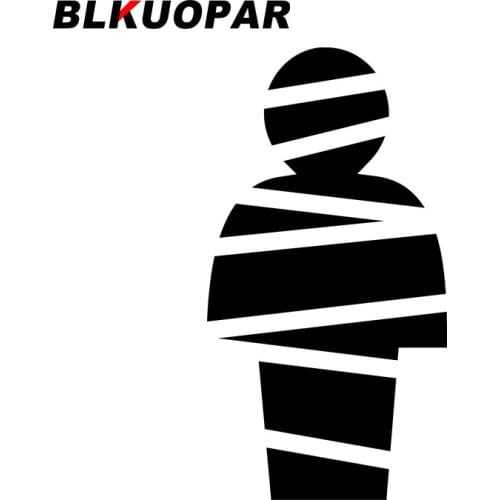 BLKUOPAR for Bandaged Car Stickers Sunscreen Decals Windshield Refrigerator Waterproof Funny Vinyl Material Suitcase Decoration