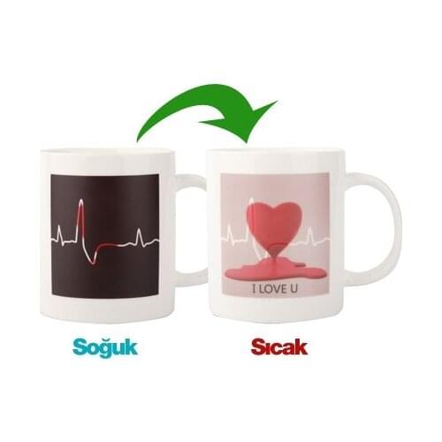 Heart Ecg Magic Mug Cup