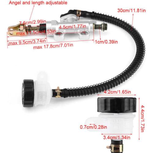 Rear Foot Brake Hydraulic Master Cylinder Pump Reservoir for Motorcycle Dirt Bike ATV Rear Foot Brake Pump