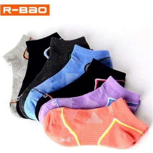 Women Men Sports Socks (4 Pairs/lot) R-BAO/RB044 81% Cotton Running Socks Outdoor Hiking Slipper Socks