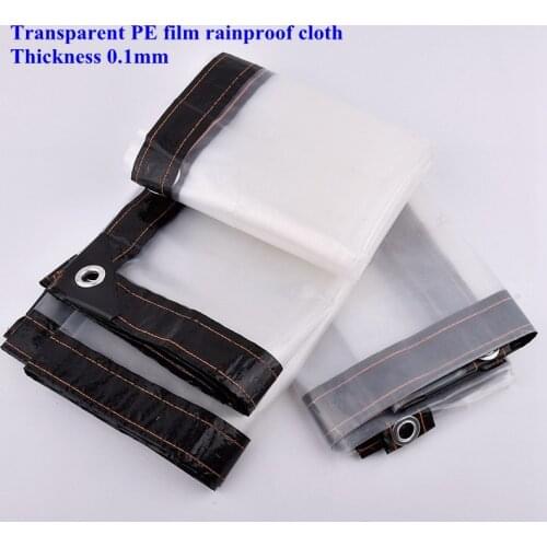 0.1mm Plastic Transparent PE Film Rainproof Cloth Tarpaulin Garden Balcony Greenhouse Succulent Plant Keep Warm Waterproof Cloth