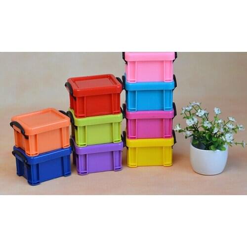 10pcs/lot Mini Storage Candy Containing Box Mix Color DIY Accessories For Barbie Kurhn Doll Dollhourse Furniture Decorate Room