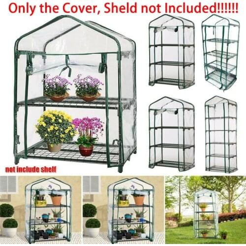 2/3/4/5 Mini Garden Greenhouse Cover Growing Tent Tier PVC Garden Greenhouse Household Plant Greenhouse Shed (Without Iron Stand