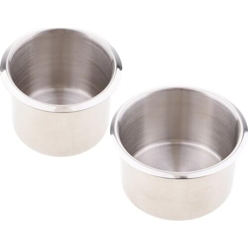 2pcs Universal Boat RV Table Recessed Cup Drink Bottle Holder Base 68x55mm/90x55mm