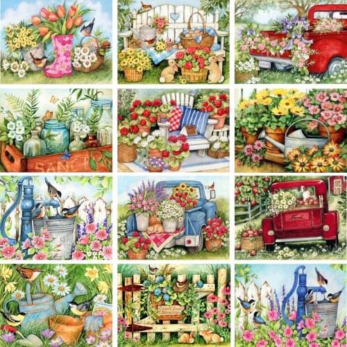 5D Full Square/Round Diamond Painting Flower Vase Home Decor Gift DIY Art Mosaic Pattern Rhinestone Embroidery Cross Stitch Kit