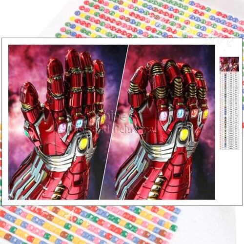 Diamond Painting Marvel Avengers 5D DIY Full Drill Mosaic Iron Man Crystal Kits Rhinestone Embroidery Art Home Decoration Gifts
