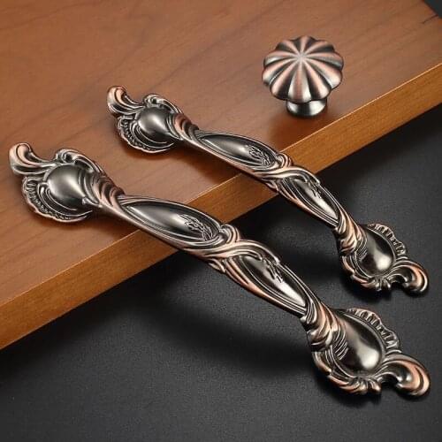 Free shipping European palace luxury handle Retro golden 5" drawer handles Modern wine cabinet knobs Refined funiture pulls 96mm
