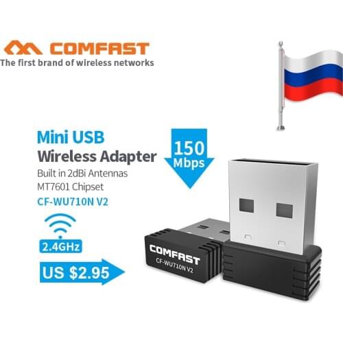 Comfast Mini USB WiFi Adapter Network Card 150Mbps Wi-Fi Adapter PC Wi Fi Dongle soft AP 2.4G wps USB Ethernet WiFi Receiver