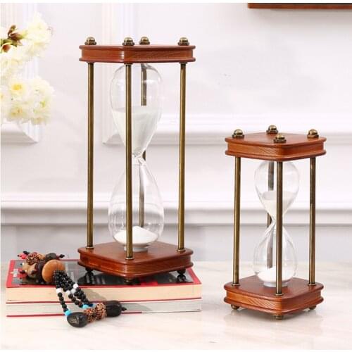 American country retro wooden hourglass European luxury bookcase desk decoration,gifts