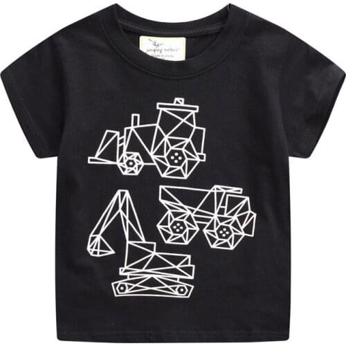Boys Cartoon T shirts for Summer Childrens Cotton Clothes Kids Tops Tees for Boys Girls Wear
