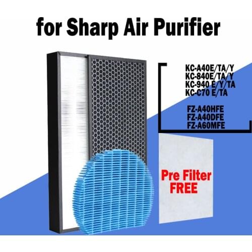 FZ-A40HFE FZ-A40DFE FZ-A60MFE Replacement HEPA Filter for Sharp Air Purifiers KC-A40E KC-840E KC-A40TA KC-A840TA KC-C70TA