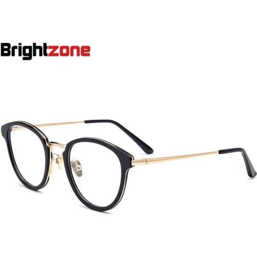 Retro Oval Oculos De Grau Round Optical Gold Glasses Frames Eyeglasses Geek Gafas Spectacles Eyewear Brillen Women 47-23-140mm