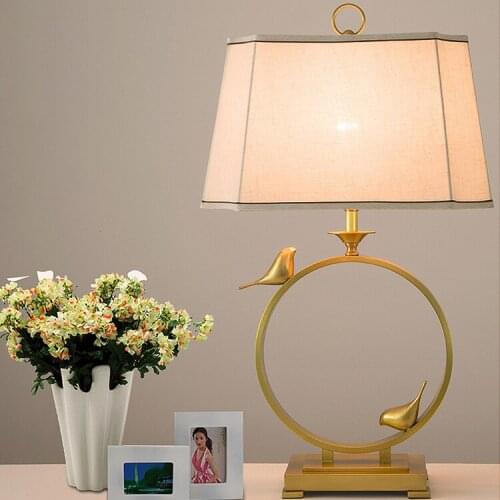 Led e27 Nordic Iron Fabric LED Lamp. LED Light. Table Lamp. Desk Lamp.LED Dest Lamp For Bedroom Foyer