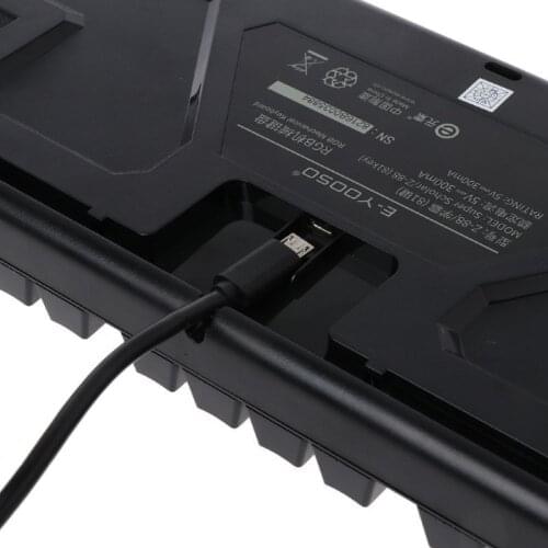 Russian Keyboard USB Wired RGB Backlight Mechanical Keyboard 81 Keys Blue Switches Gaming Keyboard Z88 QW