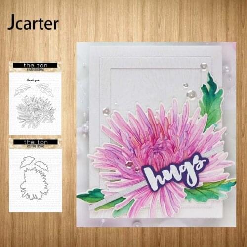 New Design Blooming Flower Leaves Metal Cutting Dies and Clear Stamps Craft Stencil Scrapbooking Album Paper Make Template Decor