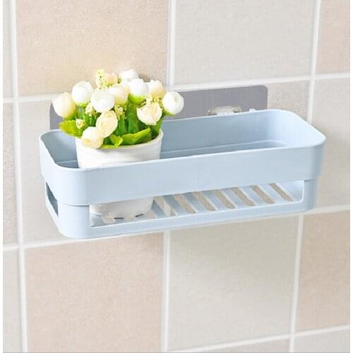 Wall Mounted Bathroom Shelf Rack Towel Hanger Shampoo Shower Shelf Soap Holder Holder Kitchen Storage Organizer