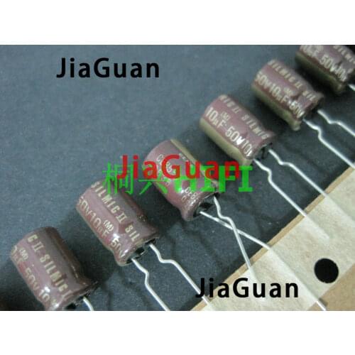 10PCS NEW ELNA RFS SILMIC II 10UF 50V 8X11.5MM SILMICII 50V10UF hot sale SILMIC2 10uf/50v 50v Brown robe 10uf 50v