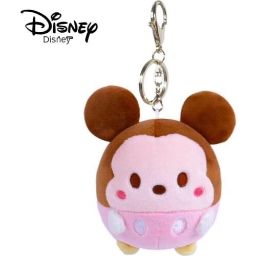 New Genuine Disney Cartoon Plush Doll Keychain Pendant Mickey Mouse Minnie Donald Duck Daisy Fashion Plush Ornament Toy for Girl