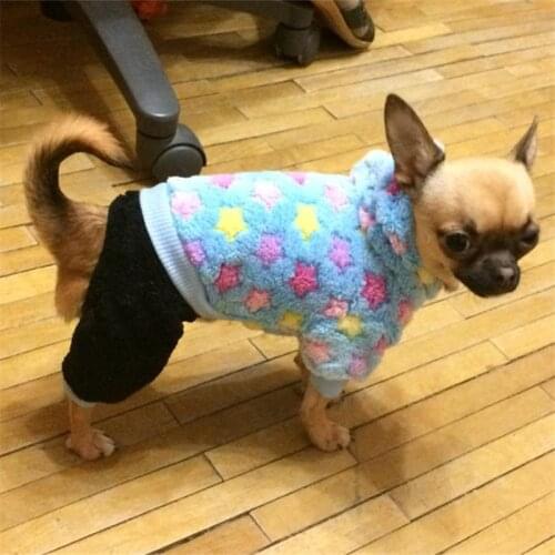 Puppy Clothes Small Dog Clothing Winter Pet Costume Outfit Warm Dog Jumpsuit Coat Fleece Pajamas Chihuahua Yorkshire Pet Coat