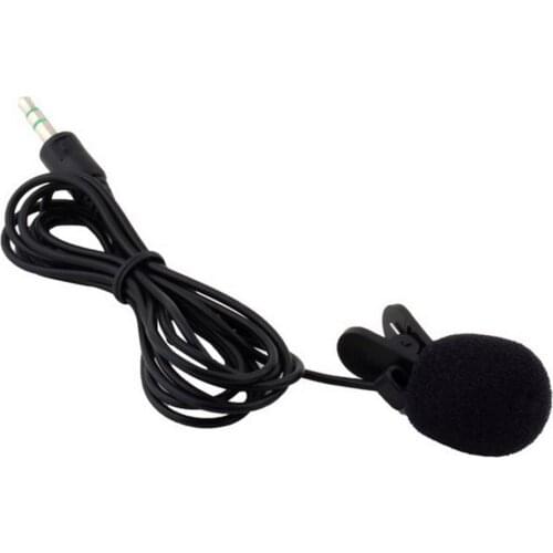 Portable Lavalier Microphone 3.5mm Jack Plug Clip-on Lapel Mic Stereo Mini Wired External Microphone For Laptop PC Radio