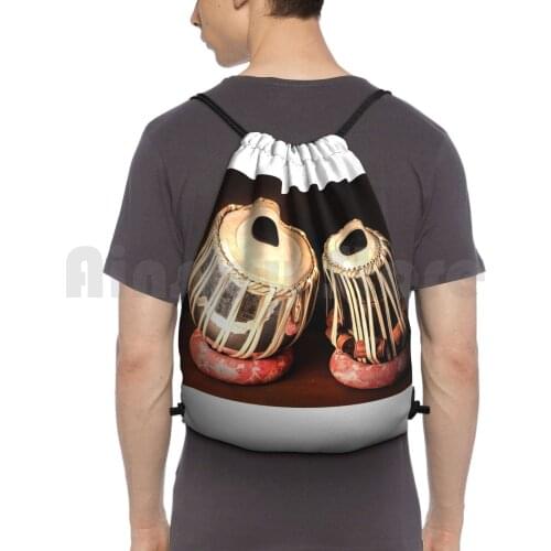 Tabla Backpack Drawstring Bag Riding Climbing Gym Bag Tabla Percussion Instrument India Sri Lanka Classical Music Persian