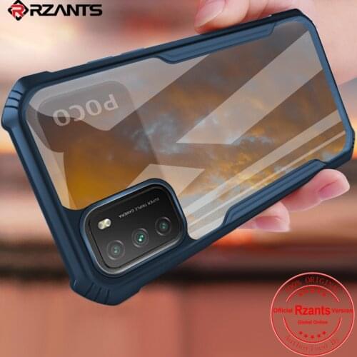 Rzants For Xiaomi POCO M3 Case Hard [Blade] Shockproof Slim Crystal Clear Cover funda Casing