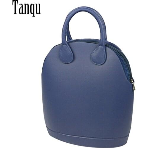 Tanqu New Obag 50 Body with Canvas Inner Pocket Round Short 45cm Leather Handles Women ladies Handbag Tote Shoulder O 50' Bag
