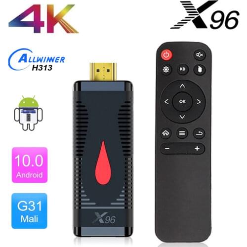 TV Stick Android 10.0 X96 S400 TV Stick Android X96S400 Allwinner H313 Quad Core 4K 60fps 2.4G WIFI 2GB 16GB TV Dongle VS X96S