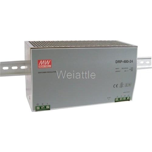 MEAN WELL DRP-480-48 48V 10A 480W DRP-480-24 24V 20A Single Output Industrial Control Drive DIN Rail Power Supply PLC PFC