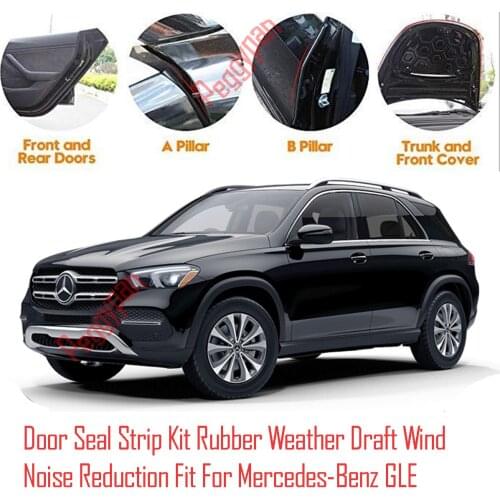 Door Seal Strip Kit Self Adhesive Window Engine Cover Soundproof Rubber Weather Draft Wind Noise Reduction For Mercedes Benz GLE