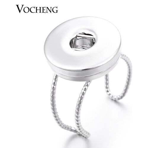 Vocheng Resizable Metal Ring Fit 18mm DIY Snap Button Charms NN-398