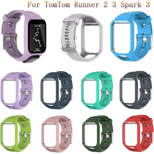 High Quality Soft Silicone Replacement Wrist WatchBand Strap For TomTom Runner 2 3 Spark 3 GPS Sport Watch for Tom Tom 2 3 Serie