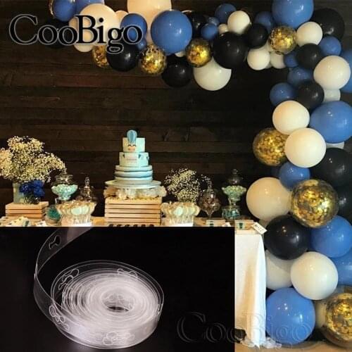 1 Roll Balloon Accessories Balloon Rubber Chain Ribbon Plastic 5M for Birthday Party Xmas Wedding Decoration Garland Kit