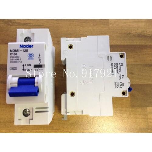 [ZOB] New authentic Nader C100 circuit breaker 1P100A letter NDM1-125 --10PCS/LOT