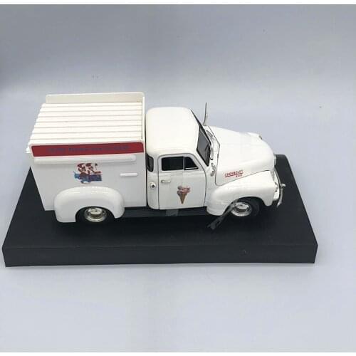 1:32 Diecast Chevrolet Ice Cream 1953 Truck Simulation Alloy Mini Truck Vehicle Model Metal Collection Decoration Souvenir Show
