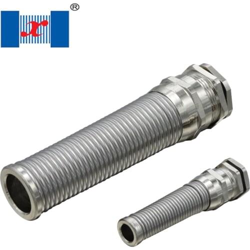 10 PCS/lot M16*1.5 4-8mm Spiral Type Strain Relief Cable Gland Metal Compression Cable Connector