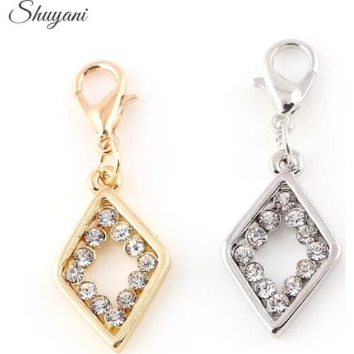 20Pcs Crystal Geometry Charms Pendants For Necklace Bracelet Jewelry Making DIY Handmade 22*14mm