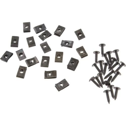20x Motorcycle ATV Metal Fastener Rivet Retainers Screws and Clips
