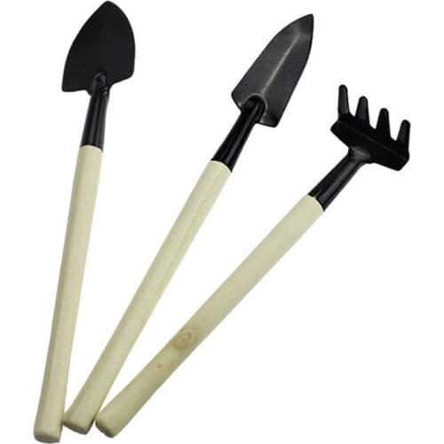 3Pcs/Set Outdoor Bonsai Tools Handmade Plant Planting Flower Spade Shovel Garden Hand Tools Garden Micro Landscape Tool