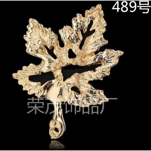 50PCS 22*27MM Gold color Zinc Maple Leaf Tree Leaf Leaves Charms Handmade Jewelry Findings Accessories wholesale