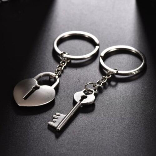 500pairs Trendy Couple Keychain Heart Lover Key Chain Romantic Creative Key Ring Gift Men Jewelry NO171
