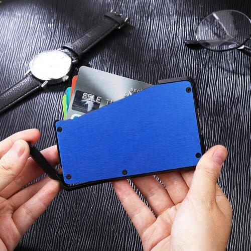 Aluminum Alloy Anti-magnetic Anti-static Bank Credit Card Case Clip Holder Box Bank Business Id Card Wallet